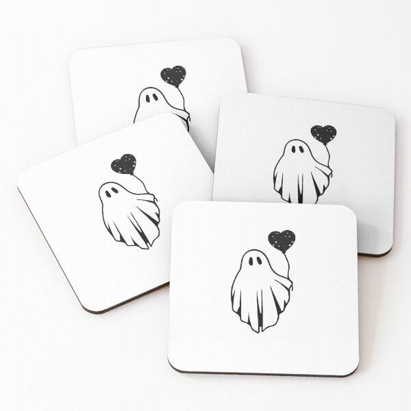 Item preview, Sheet Ghost with Heart Balloon designed and sold by AlejandraDN.