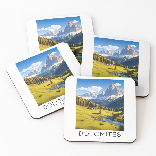 Item preview, A Pop Art Travel Print of the Dolomites - Italy  designed and sold by StudioRedKoala.