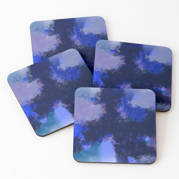 Item preview, Blue Nitro - Blue Monochrome Abstract Art designed and sold by Joey Santiago.