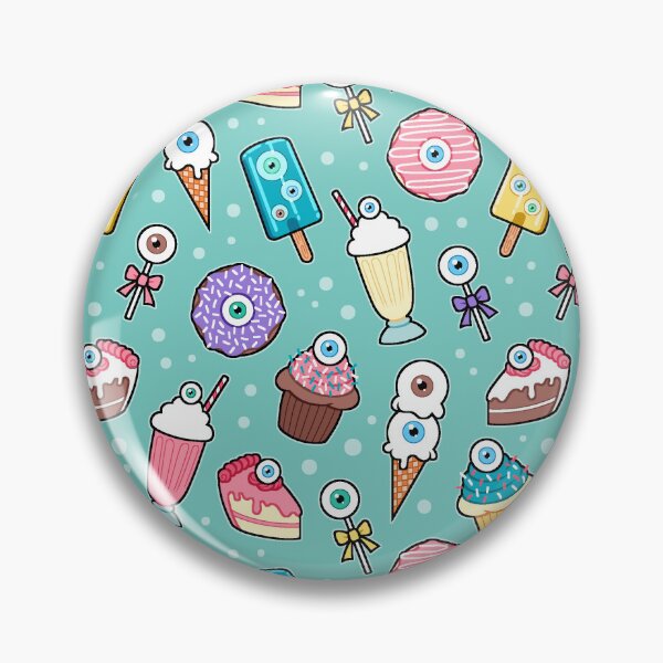 Item preview, Eyeball Desserts Pattern (Seafoam) designed and sold by aliasblackbird.