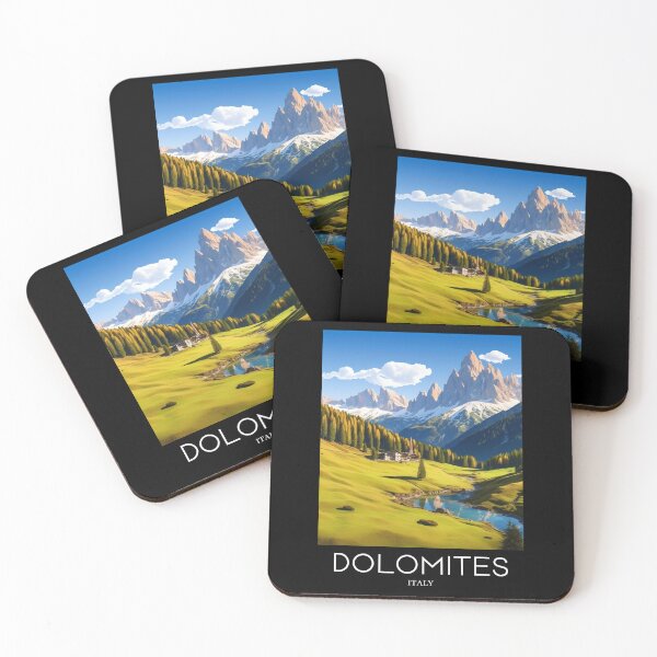 Item preview, A Pop Art Travel Print of the Dolomites - Italy  designed and sold by StudioRedKoala.