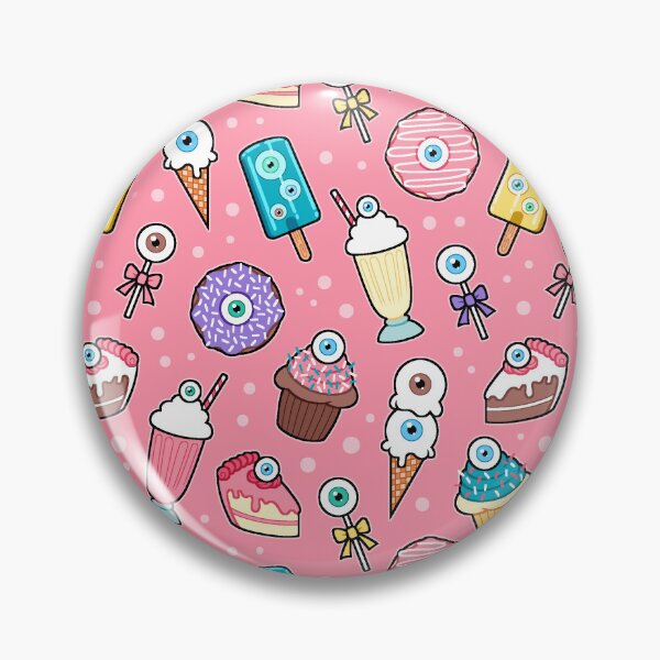 Item preview, Eyeball Desserts Pattern (Pink) designed and sold by aliasblackbird.