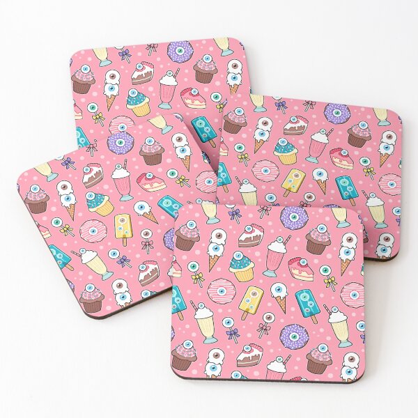 Item preview, Eyeball Desserts Pattern (Pink) designed and sold by aliasblackbird.