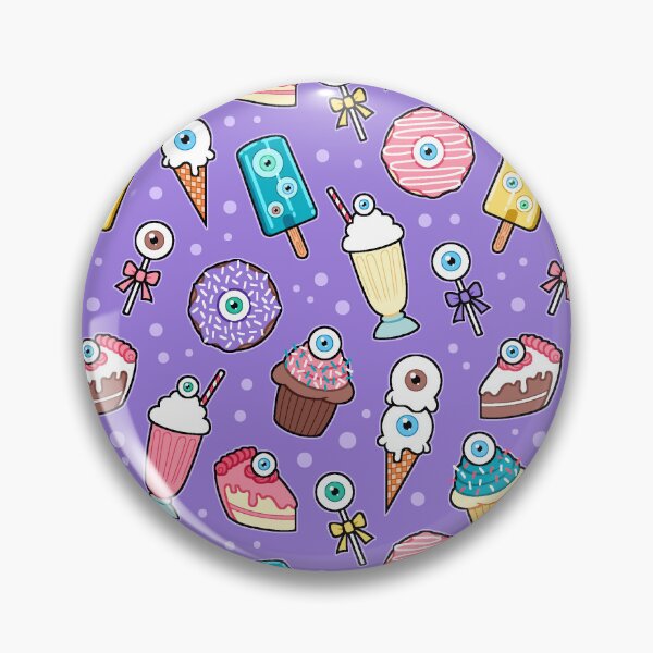 Item preview, Eyeball Desserts Pattern (Purple) designed and sold by aliasblackbird.