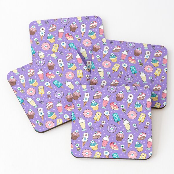 Item preview, Eyeball Desserts Pattern (Purple) designed and sold by aliasblackbird.