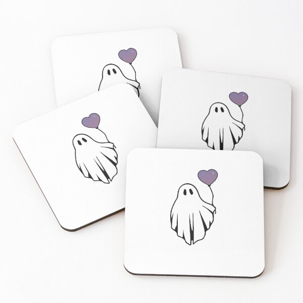 Item preview, Cute Sheet Ghost with Heart Balloon designed and sold by AlejandraDN.