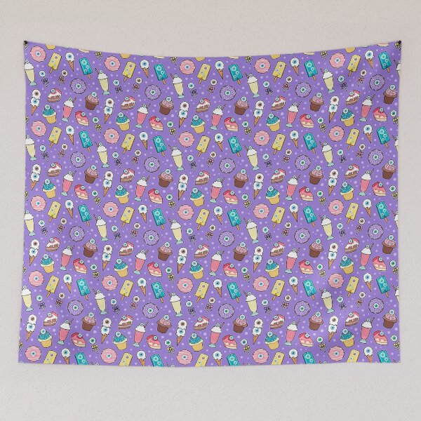 Item preview, Eyeball Desserts Pattern (Purple) designed and sold by aliasblackbird.