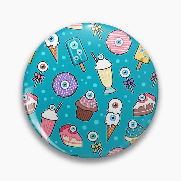 Item preview, Eyeball Desserts Pattern (Teal) designed and sold by aliasblackbird.