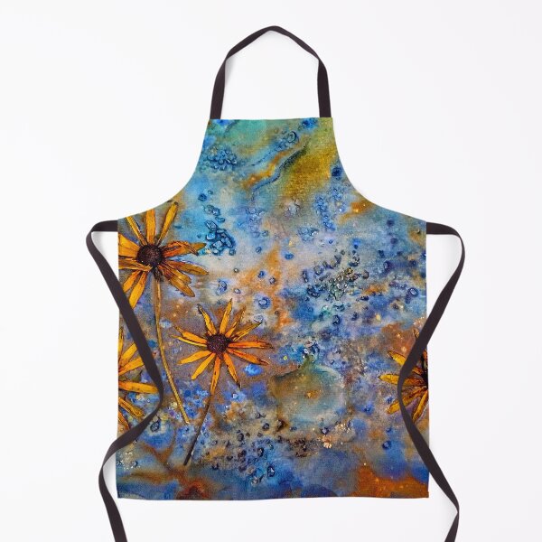 Item preview, Cyanotype print with Black-eyed Susans during the Development Process designed and sold by Redheadwonders.