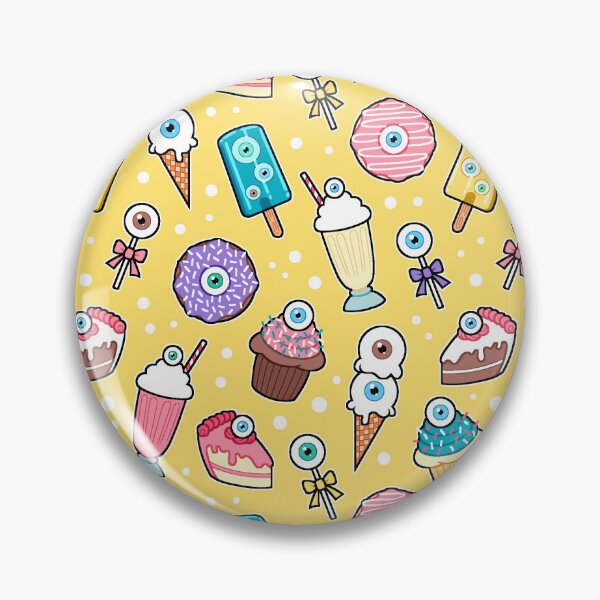 Item preview, Eyeball Desserts Pattern (Yellow) designed and sold by aliasblackbird.