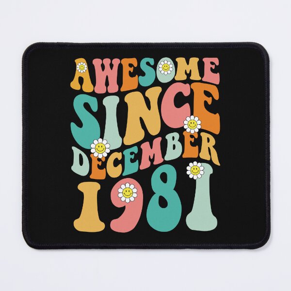 Item preview, Awesome Since December 1981 | Made In 1981 | Retro Groovy Birthday designed and sold by Christina-grich.