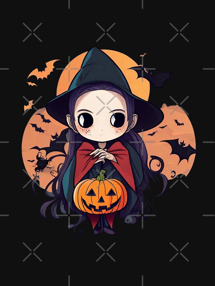 Thumbnail 7 of 7, Classic T-Shirt, Cute little witch with Halloween vibes designed and sold by Coollzone.