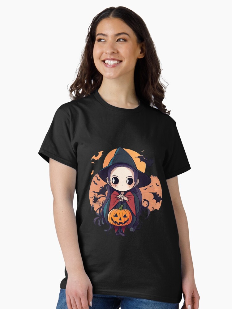 Thumbnail 2 of 7, Classic T-Shirt, Cute little witch with Halloween vibes designed and sold by Coollzone.