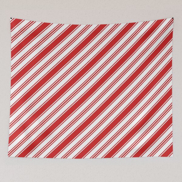 Item preview, Christmas stripes diagonal red designed and sold by Dana Du.