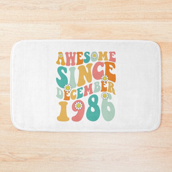 Item preview, Awesome Since December 1986 | Made In 1986 | Retro Groovy Birthday designed and sold by Christina-grich.