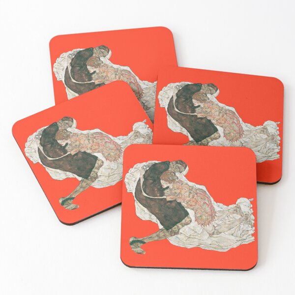 Item preview, Death and the maiden, by Egon Schiele (1915) Red version designed and sold by MINDTHECHERRY.