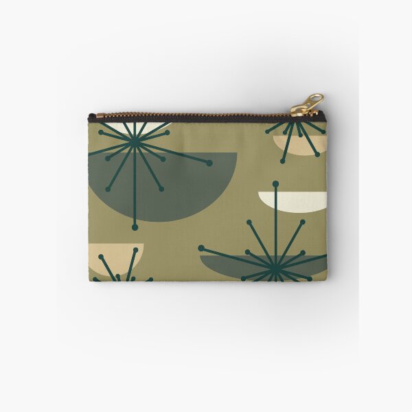 Item preview, Midcentury Art Bowls Starbursts Olive designed and sold by thepixelgarden.