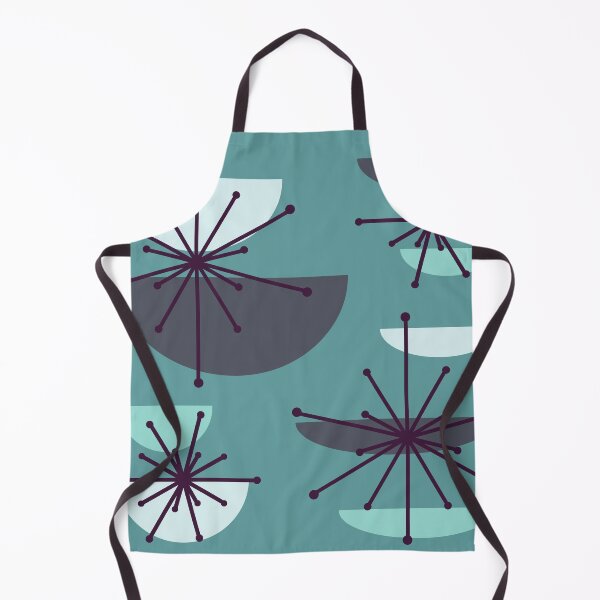 Item preview, Midcentury Art Bowls Starbursts Teal designed and sold by thepixelgarden.