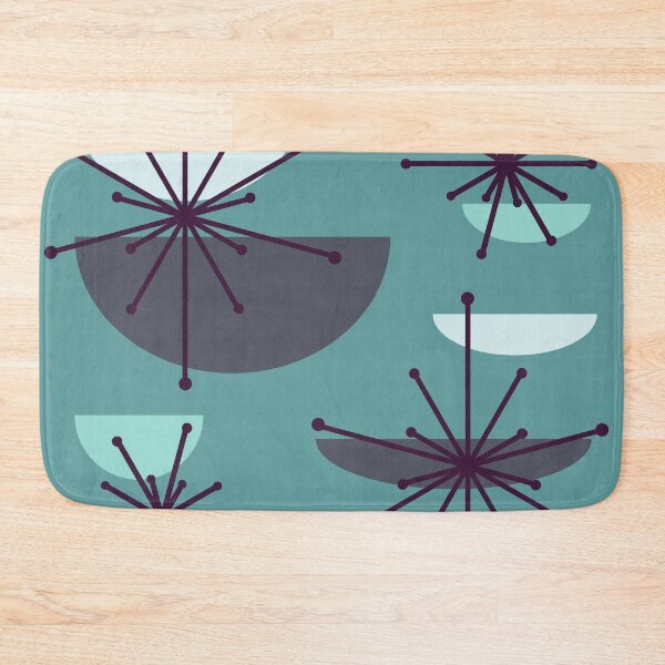 Item preview, Midcentury Art Bowls Starbursts Teal designed and sold by thepixelgarden.