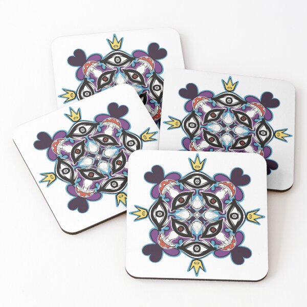 Item preview, Amanita magic muschrooms queen symmetry psychedelic pattern designed and sold by creARTures.
