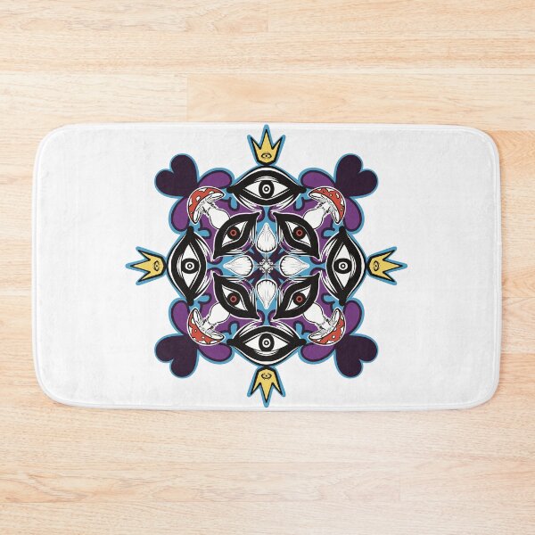Item preview, Amanita magic muschrooms queen symmetry psychedelic pattern designed and sold by creARTures.