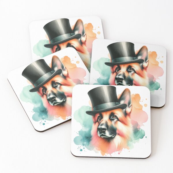 Item preview, The Gentleman Shepherd: Class in Canine designed and sold by WatercolorWhisk.
