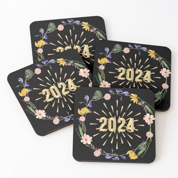 Item preview, Happy newyear 2024, 2024 Blooms: A Floral Celebration of New Beginnings designed and sold by NaaEchDesign ⭐⭐⭐⭐⭐.
