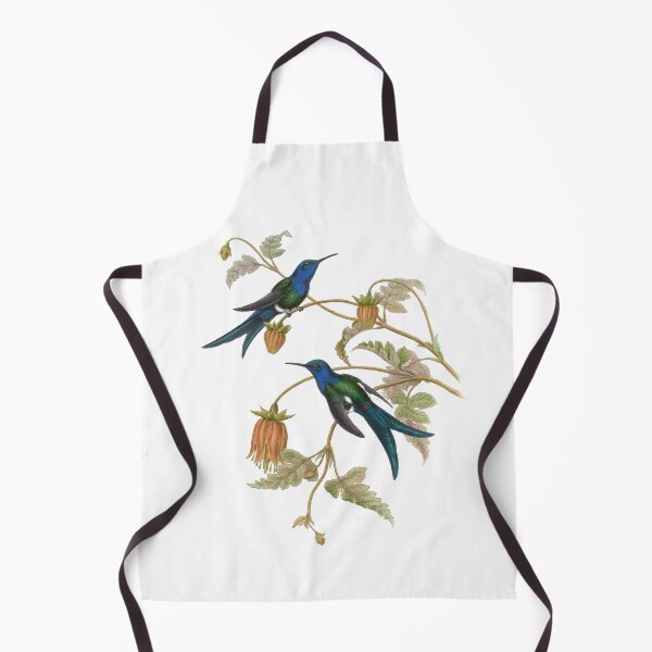 Item preview, Mexican Sabre Wing Hummingbirds Vintage Watercolor by John Gould Sweet Pretty Happy Birdwatching Gift designed and sold by ElegantTeaTime.