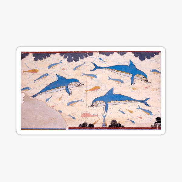 Item preview, Minoan Art Dolphins Fresco designed and sold by wedy18.