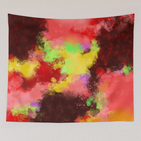 Item preview, Colors In Crimson - Red Colorful Abstract Art designed and sold by Joey Santiago.