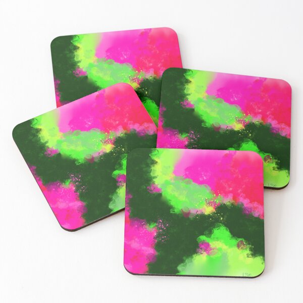Item preview, The Brighter Side - Green Red-Violet Abstract Art designed and sold by Joey Santiago.