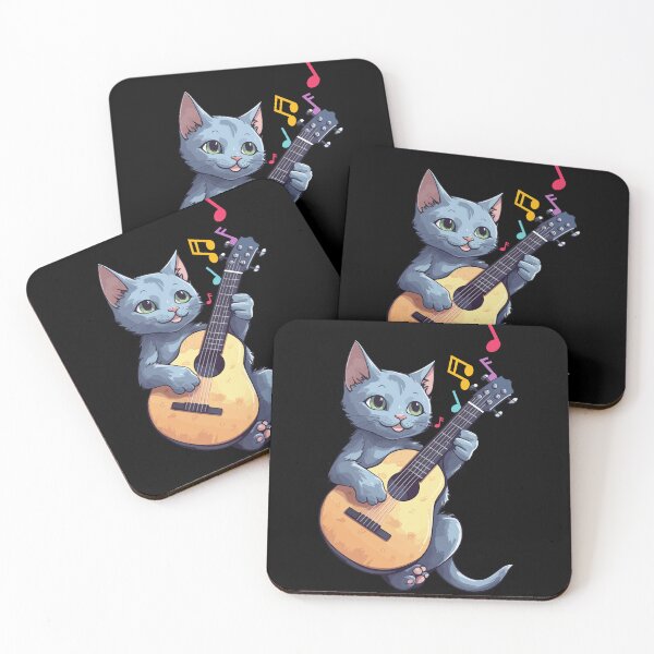 Aperçu de l'œuvre Chat Guitare créée et vendue par FLOWER--ART.