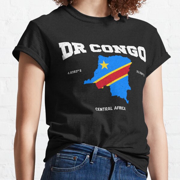 RDC Congo Congo Kinshasa Drapeau Carte de l'Afrique' T-shirt Femme