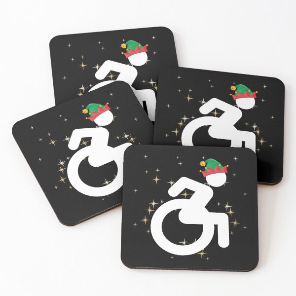 Item preview, Christmas Elf Hat on Wheelchair User, (white) Wishing you a Merry Christmas with a little Wheelchair Awareness designed and sold by It's Wheelie Cool.