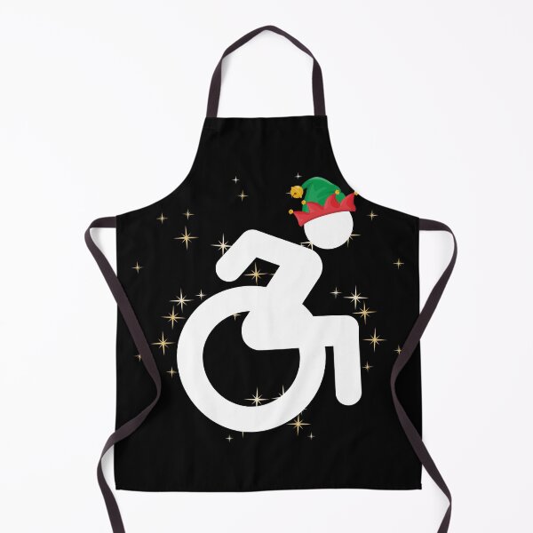 Item preview, Christmas Elf Hat on Wheelchair User, (white) Wishing you a Merry Christmas with a little Wheelchair Awareness designed and sold by It's Wheelie Cool.