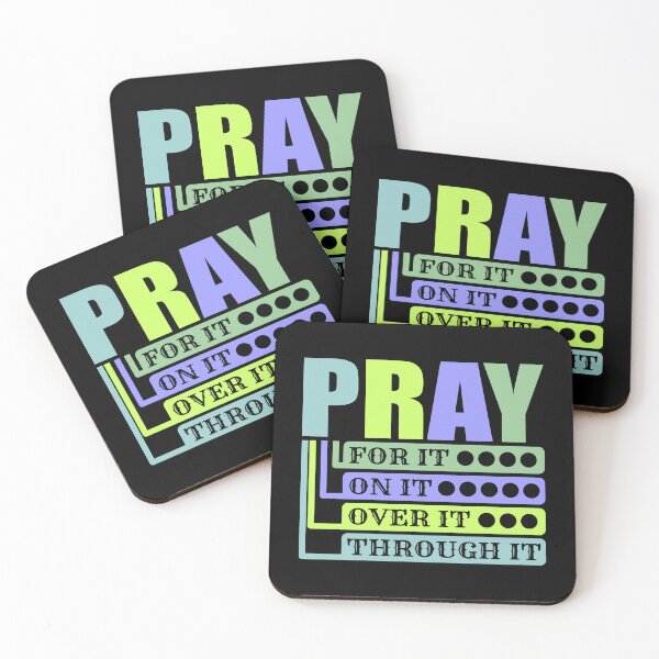 Item preview, Pray For It-pray On It- pray Over It-pray Through It T-shirt - Sticker Redbubble designed and sold by bluehatgraphics.