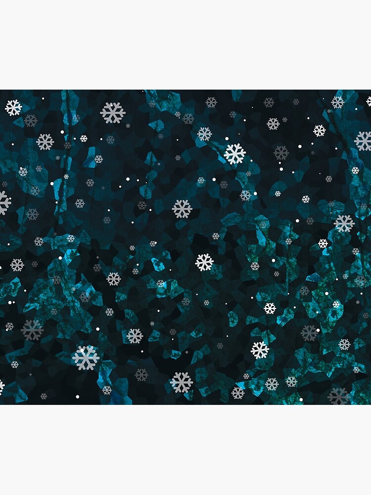 Thumbnail 3 of 3, Tapestry, Snowflakes stone pattern designed and sold by hidden-design.