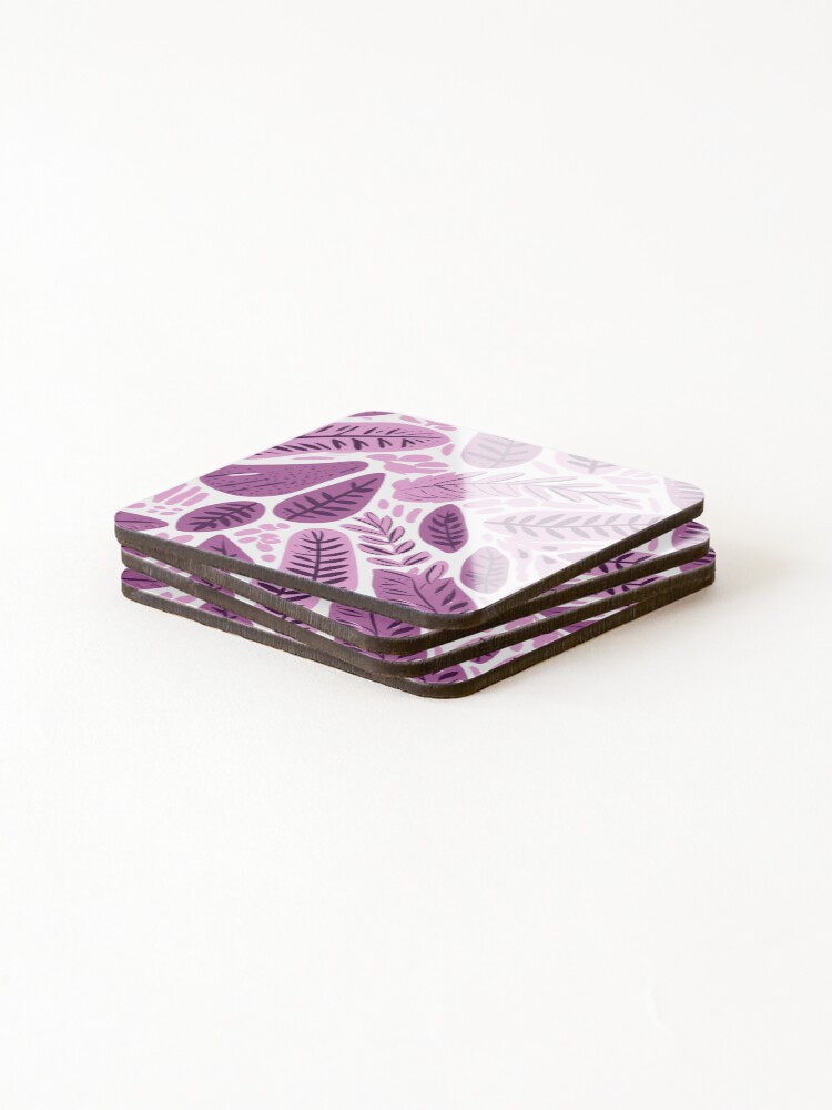 Thumbnail 4 of 5, Coasters (Set of 4), Block Print Pattern designed and sold by SideSignal.