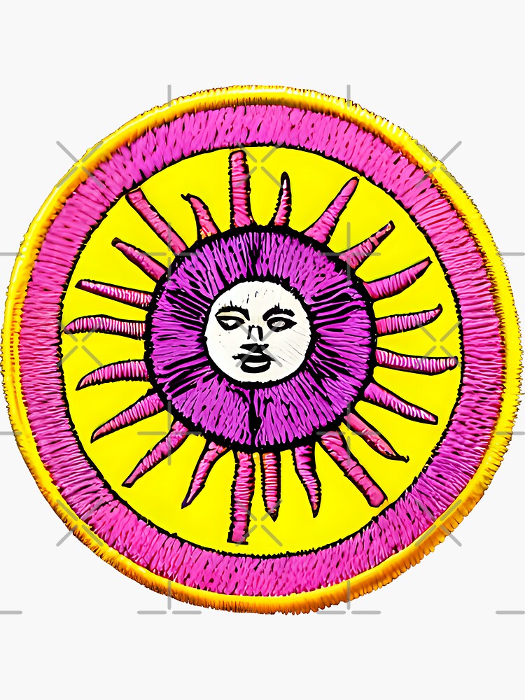 The Sun Tarot Illustration Sticker for Sale by ep-pandality