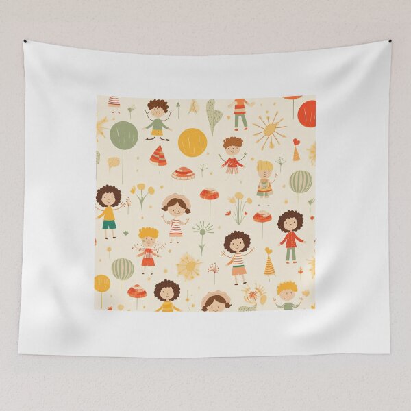 Item preview, Happy kids pattern designed and sold by SmileshareShop.