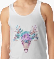 Skull and flowers Tank Top