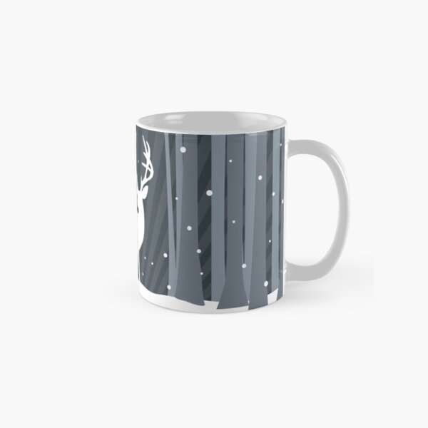 Snow Deer In the Woods Classic Mug