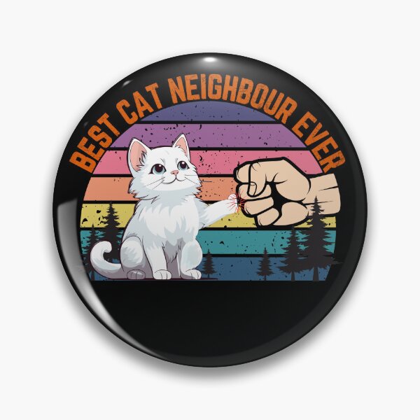 Item preview, Vintage Best Cat Neighbour Ever Cat - Funny Cat  designed and sold by CasmariaOnlineShop -.