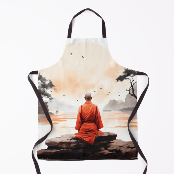 Item preview, Buddhist Monk Meditation | Watercolor Zen Art | Mindfulness designed and sold by Bob78669.