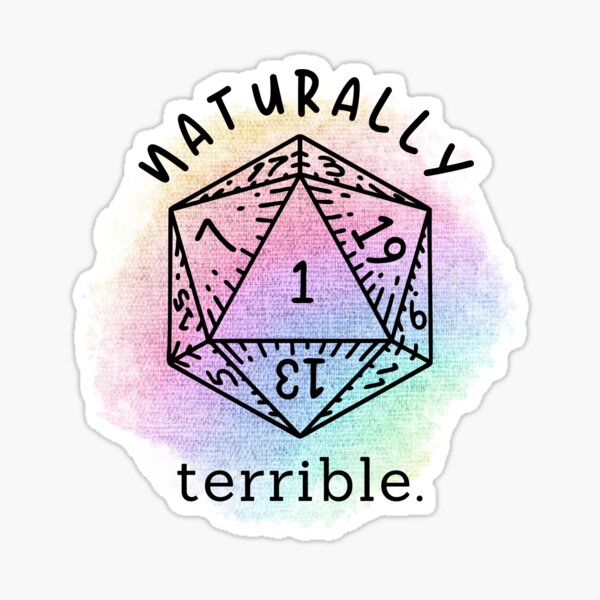 D20 Dice Art Natural 20 Nat 20 Tabletop RPG Die Vinyl Decal