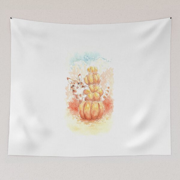 Item preview, Pumpkin Cat Watercolour designed and sold by Brett Miley.