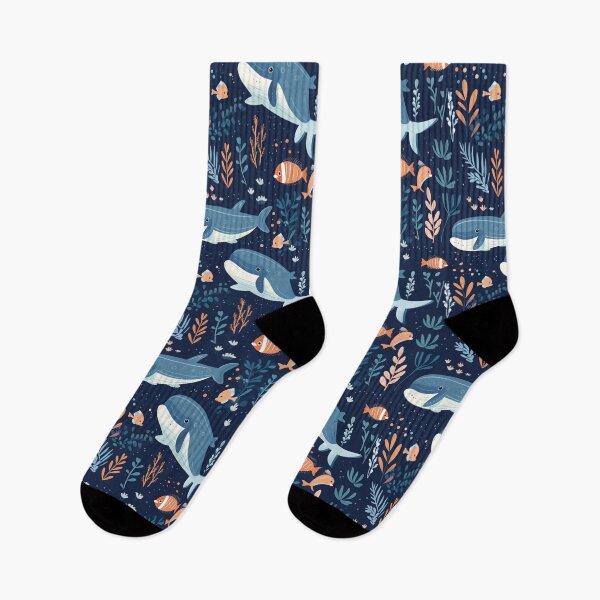 Item preview, Whale of a Time - Adorable Aquatic Pattern designed and sold by meowjourney.