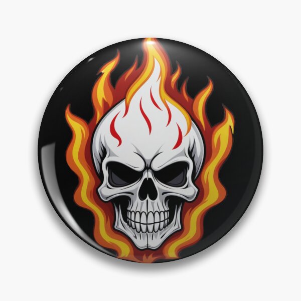 Item preview, A Flaming Skull designed and sold by Gilby-Designs.