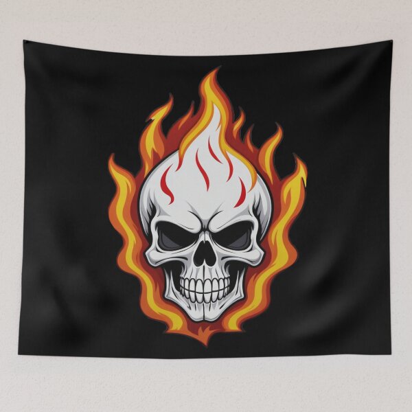 Item preview, A Flaming Skull designed and sold by Gilby-Designs.