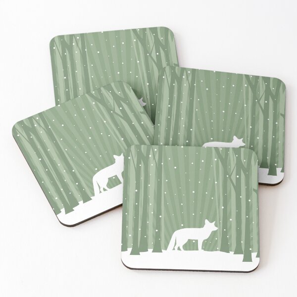 Item preview, Snow Fox In the Winter Woods designed and sold by hidden-design.